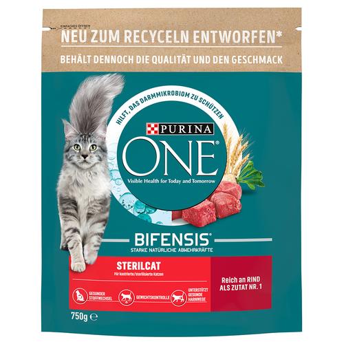 750g Sterilcat Rind PURINA ONE Trockenfutter für Katzen