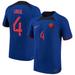 Men's Nike Virgil Van Dijk Blue Netherlands National Team 2022/23 Away Vapor Match Authentic Player Jersey