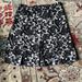 J. Crew Skirts | J. Crew Black White Gray Floral Print 100% Silk A-Line Skirt Sz 8 Nwt | Color: Black/White | Size: 8