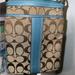 Coach Bags | Authentic Coach, Crossbody Handbag, Their Cc Logo W/ A Teal Color! | Color: Blue/Brown | Size: Os