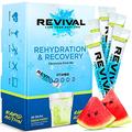 Revival Rapid Rehydration Electrolytes Powder - High Strength Vitamin C, B1, B3, B5, B12 Supplement Sachet Drink, Effervescent Electrolyte Hydration Tablets - 30 Pack Watermelon