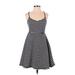 Old Navy Casual Dress - A-Line: Black Stripes Dresses - Women's Size Small