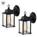 Outdoor Wall Lights Dusk to Dawn Outdoor Lighting Fixtures 2 Pack Black Porch Lights Outdoor Wall Sconce Decor Aluminum Anti-Rust for Garage Exterior House Entryway Front Door