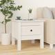 Maisonchic - Table d'appoint Bout de canapé Table basse Blanc 40x40x39 cm Bois massif de pin 94052