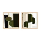 AllModern Collage by StudioM - 2 Piece Picture Frame Painting Set Metal in Black | 30 H x 60 W x 1.25 D in | Wayfair