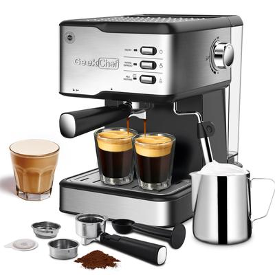Pump Espresso Machine, W/ Capsules Filter and Milk Frother Steam Wand