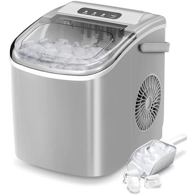 Ice Makers Countertop, Portable Ice Maker Machine with Handle, Self-Cleaning Ice Maker, for Home/Office/Kitchen