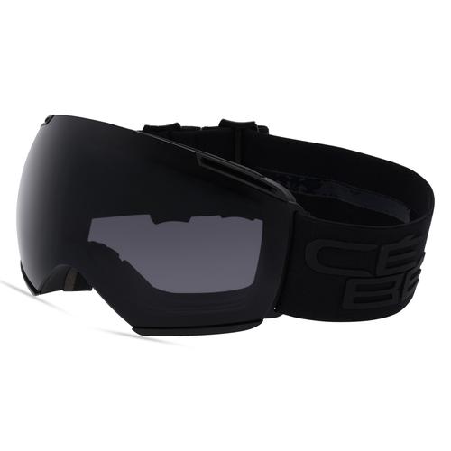 Cébé ICONE Unisex-Skibrille Vollrand Monoscheibe Kunststoff-Gestell, schwarz