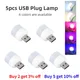 lampe led Mini LED lampe à prise USB 5V 1.2W 5 pièces Super lumineuse Protection des yeux