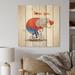 Zoomie Kids Cute Elephant On Bycicle IiCute Elephant On Bycicle II - Children"s Art Wall Art Décor - Natural Pine in Blue/Brown/Gray | Wayfair