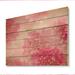 Winston Porter Pink Flowers Abstract Modern Art II - Traditional Wall Art Panels - Natural Pine in Brown/Pink | 12 H x 20 W x 1 D in | Wayfair