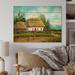 August Grove® Old Rural Village Lanscape IV - Traditional Wood Wall Art Panels - Natural Pine Wood Metal in Blue/Brown/Green | Wayfair