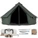 WHITEDUCK Regatta Canvas Bell Tent w/Stove Jack - Forest Green Color - Size 13 - Waterproof 4 Season Luxury Outdoor Camping and Glamping Yurt Tent 100% Cotton Canvas Heavy Duty