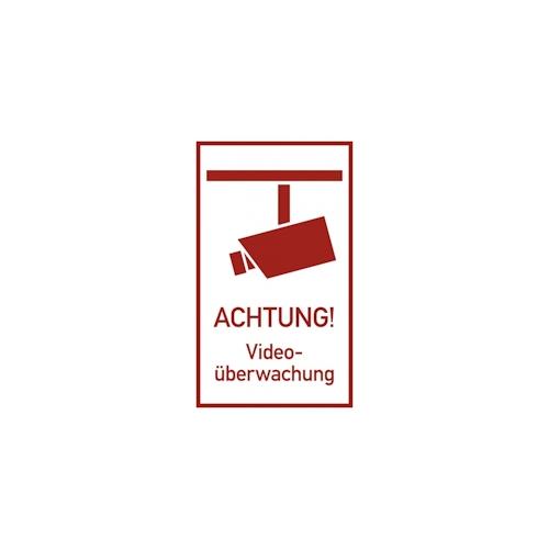 ACHTUNG! Videoüberwachung, Alu, 300x500 mm