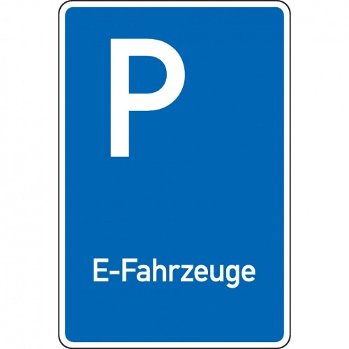 Schild I Parkplatzschild E-Fahrzeuge, Aluminium RA0, reflektierend, 600x900mm Image