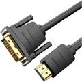HDMI to DVI Cable Bi Directional DVI-D 24+1 Male to HDMI Male Adapter High Speed 1080P HD Compatible for Xbox