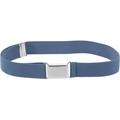 Hold em Elastic Belt for Toddler Unisex Kids with Silver Square Buckle - Denim Blue