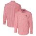 Men's Cutter & Buck Red Louisville Cardinals Easy Care Stretch Gingham Long Sleeve Button-Down Shirt