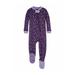 Burt s Bees Baby Baby Girl Sleeper Pajamas Organic Cotton Zip Up Non-Slip Footie Snug Fit PJs