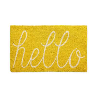 Yellow Hello Doormat by DII in Yellow