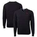 Men's Cutter & Buck Black Texas Tech Red Raiders Lakemont Tri-Blend V-Neck Pullover Sweater