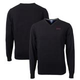 Men's Cutter & Buck Black Texas Tech Red Raiders Lakemont Tri-Blend V-Neck Pullover Sweater