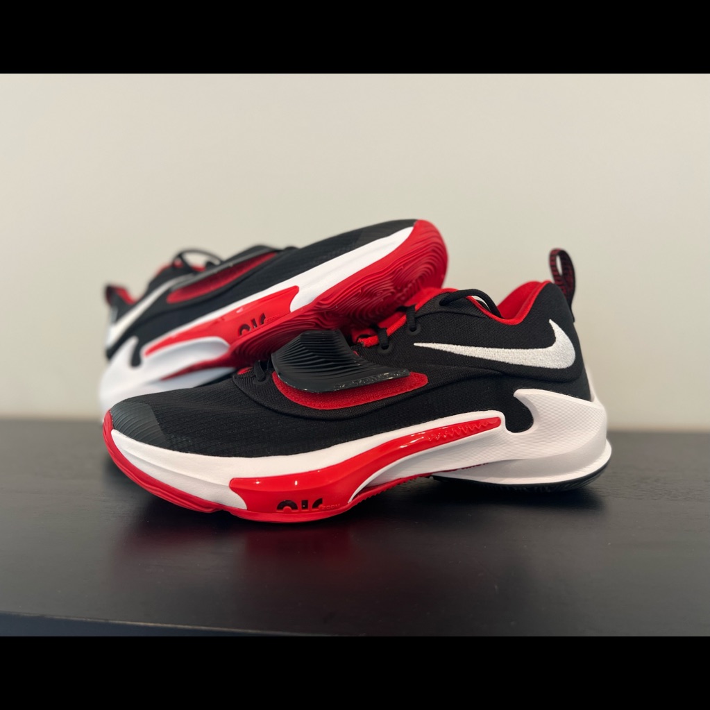 Nike Shoes | Men's Nike Zoom Freak 3 Basketball Shoes Size 11.5 Black Red White Da0694 003 | Color: Black/Red | Size: 11.5