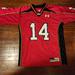 Under Armour Shirts | Maryland Terps Under Armour Sz Large Football Jersey Red | Color: Black/Red | Size: L