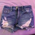 American Eagle Outfitters Shorts | American Eagle Outfitters Denim Short Shorts | Color: Blue | Size: 0