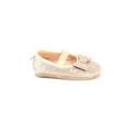 H&M Dress Shoes: Slip-on Wedge Casual Gold Print Shoes - Kids Girl's Size 16
