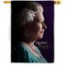 USA Decoration 28 x 40 in. Queen Elizabeth II Sweet Life Sympathy Double-Sided Decorative Vertical House Flag for Decoration Banner Garden Yard Gift