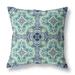 HomeRoots 417703 26 in. Cloverleaf Indoor Outdoor Zippered Throw Pillow Light Aqua Blue