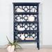 David Francis Furniture Sobe 51" H x 83" W Standard Bookcase Wood in Blue | 70.5 H x 41.5 W x 16.5 D in | Wayfair L6020-141