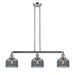 Longshore Tides Leith 3 - Light Kitchen Island Linear Pendant Glass, Crystal in Gray | 13 H x 40.5 W x 40.5 D in | Wayfair