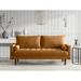 Wade Logan® Brighton 70" Square Arm Sofa Polyester in Orange | 33.5 H x 70 W x 32 D in | Wayfair 3CA800DABA144DFF81BC361E7BF848C6