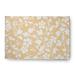 Yellow 72 x 48 x 0.25 in Indoor/Outdoor Area Rug - Winston Porter Ingunn Floral Machine Woven Chenille Area Rug in Corn Chenille, | Wayfair