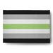 Gray/Green 84 x 60 x 0.25 in Indoor/Outdoor Area Rug - Ebern Designs Samoni Striped Machine Woven Chenille Area Rug in White/Green/Gray Chenille | Wayfair