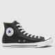 Converse all star hi leather trainers in black & white