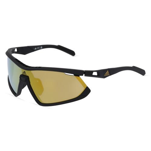 Adidas SP0055 Unisex-Sonnenbrille Vollrand Monoscheibe Kunststoff-Gestell, schwarz
