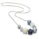 Collier Long en perles acryliques pour femmes chandail en perles de bois et pendentifs collier de