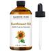 MAJESTIC PURE Sunflower Oil - 100% Natural Pure & Cold-Pressed - Sunflower Seed Oil - Sunflower Oil for Skin Hair Body Massage & Essential Oils Mixing - Skin Care for Men and Women - 4 fl oz