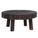 Rustic Decorative Round Wood Pedestal Plant Pot Riser Plant Stand Potted Plant Shelf for Indoor Outdoor Home Decor A