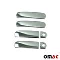OMAC Car Door Handle Cover Protector for Audi A6 1995-2004 Steel Chrome 6 Pcs