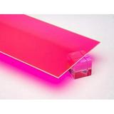 1/4 (0.236 ) Neon Pink Fluorescent Acrylic Plexiglass Sheet 12 x12 Cast 6mm Thick Nominal Size AZM
