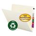 Smead 100% Recycled Manila End Tab Folders Straight Tabs Letter Size 0.75 Expansion Manila 100/Box
