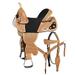 17HS HILASON Western Horse Saddle Treeless American Leather Trail Barrel Tack | Horse Saddle | Western Saddle | Treeless Saddle | Saddle for Horses | Horse Leather Saddle