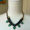 J. Crew Jewelry | 3/$30 J. Crew Tribal Rope Resin Necklace | Color: Blue/Gold | Size: Os