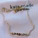 Kate Spade Jewelry | Kate Spade New York Love You Pendant Bracelet + Dust Bag Nwt | Color: Gold | Size: 7 1/2" Length; 1"W X 1/8"L Pendant