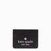 Kate Spade Accessories | Kate Spade Slim Gliiter On Peppbled Leather Card Holder + Dust Bag Nwt | Color: Black/Silver | Size: 2.9"H X 4"W X .1"D