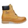 Schnürboots PANAMA JACK "Panama 03", Damen, Gr. 42, gelb (camelfarben), Nubukleder, kontrastfarbene Details, klassisch, Schuhe Schnürboots, mit weichem Schaftrand